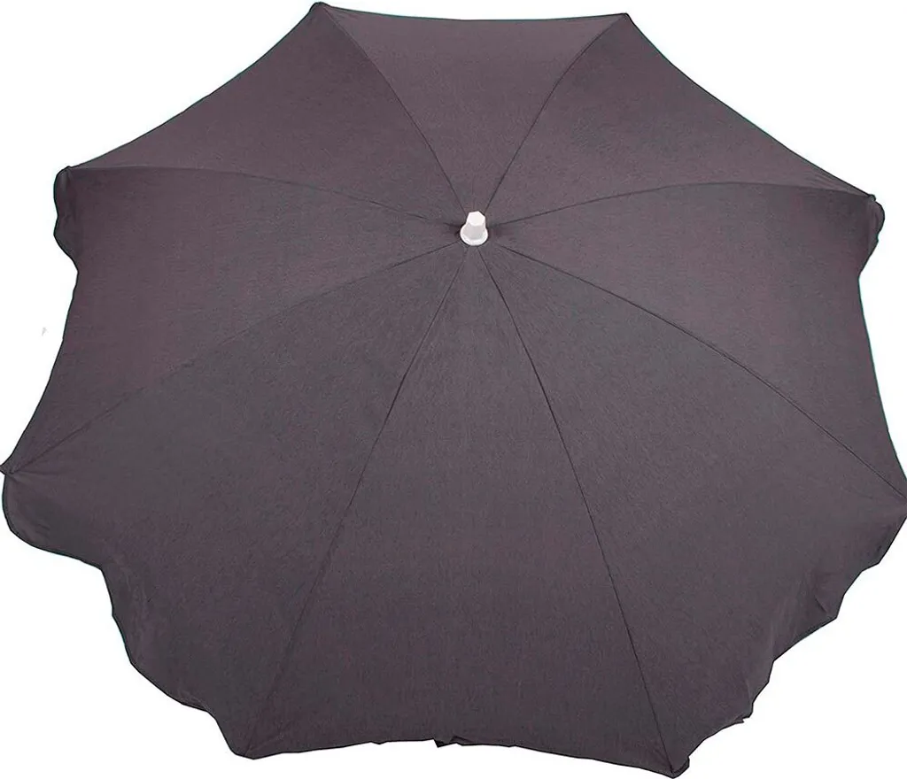 Parasol Aluminium Anti-UV et Anti-taches Ø 200 cm Gris Chillvert Gandía