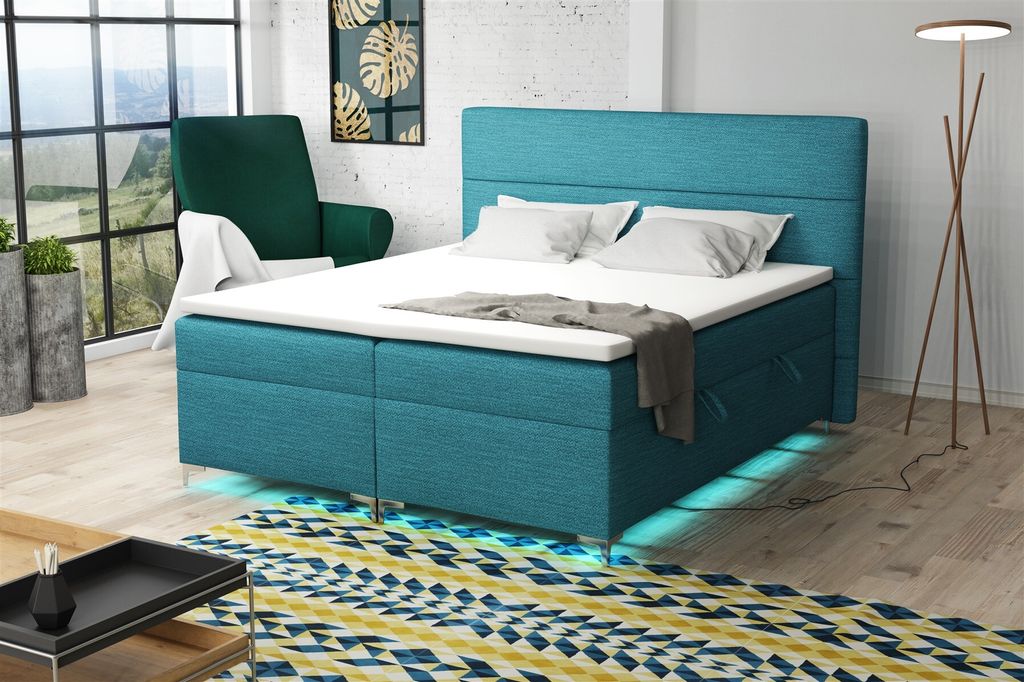 Boxspringbett Schlafzimmerbett CANELA 160x200cm Produktbild 