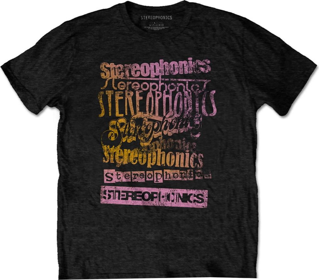 Stereophonics - T-Shirt für Herren/Damen Uni RO7454 (XL) (Schwarz)