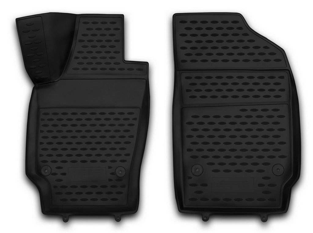 Gummi Fußmatten Set für VW Polo 6R / 6C, Bj. 12/2009-2017, 2-teilig, schwarz