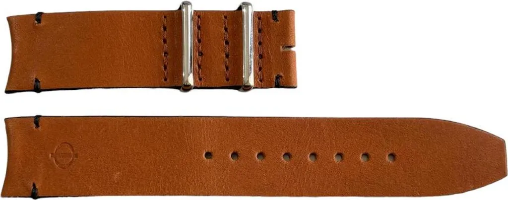 Bracelet Cuir Véritable 21mm Marron pour Baume & Mercier - Finition Artisanale