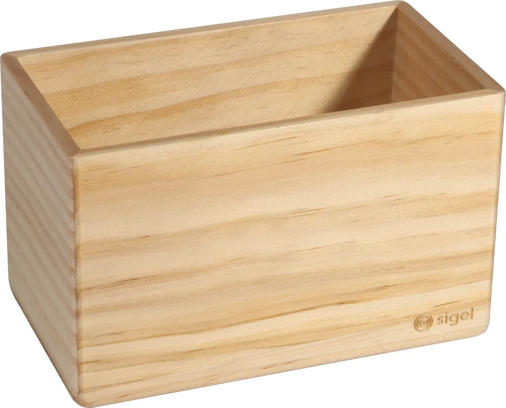 SIGEL BA401 Contenitore in Legno Magnetico 13x8 cm - Beige Naturale