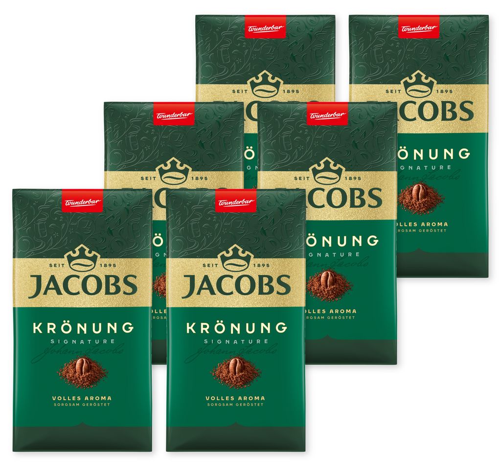 JACOBS Filterkaffee Krönung Röstkaffee gemahlen klassich 6 x 500 g