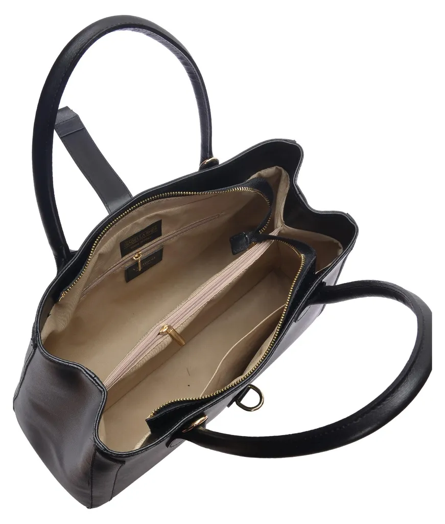 Sac Isabella Rhea IR 483 NERO en cuir véritable avec finitions luxe - 4