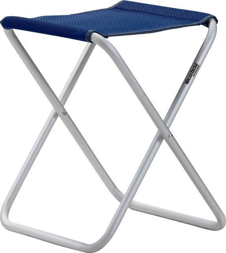 Tabouret trépied bleu pétrole résistant 100kg avec sangle de transport