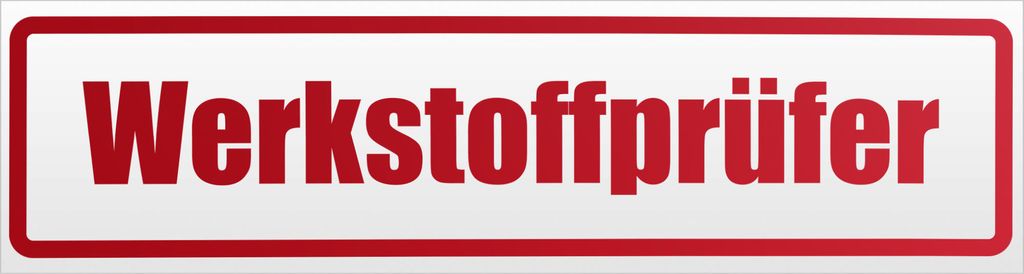 Kiwistar Werkstoffprüfer Magnetschild Schild magnetisch - 20cm Rot - reflektierend - Magnetfolie für Auto PKW Kfz