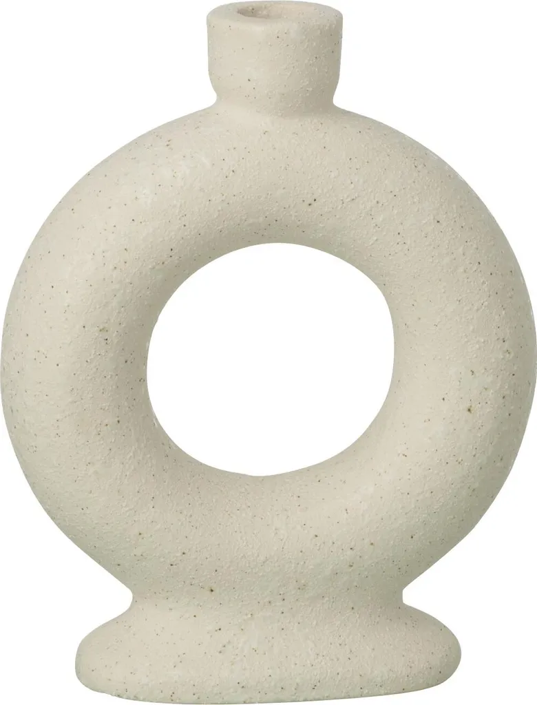 Petit Soliflore J-Line en Grès Blanc Cassé pour Espaces Restreints