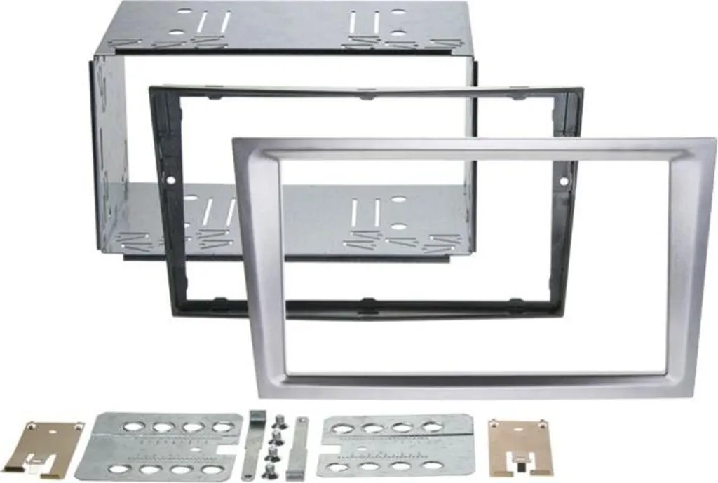 Kit intégration autoradio 2-DIN Opel Corsa C aluminium pour GPS et LCD