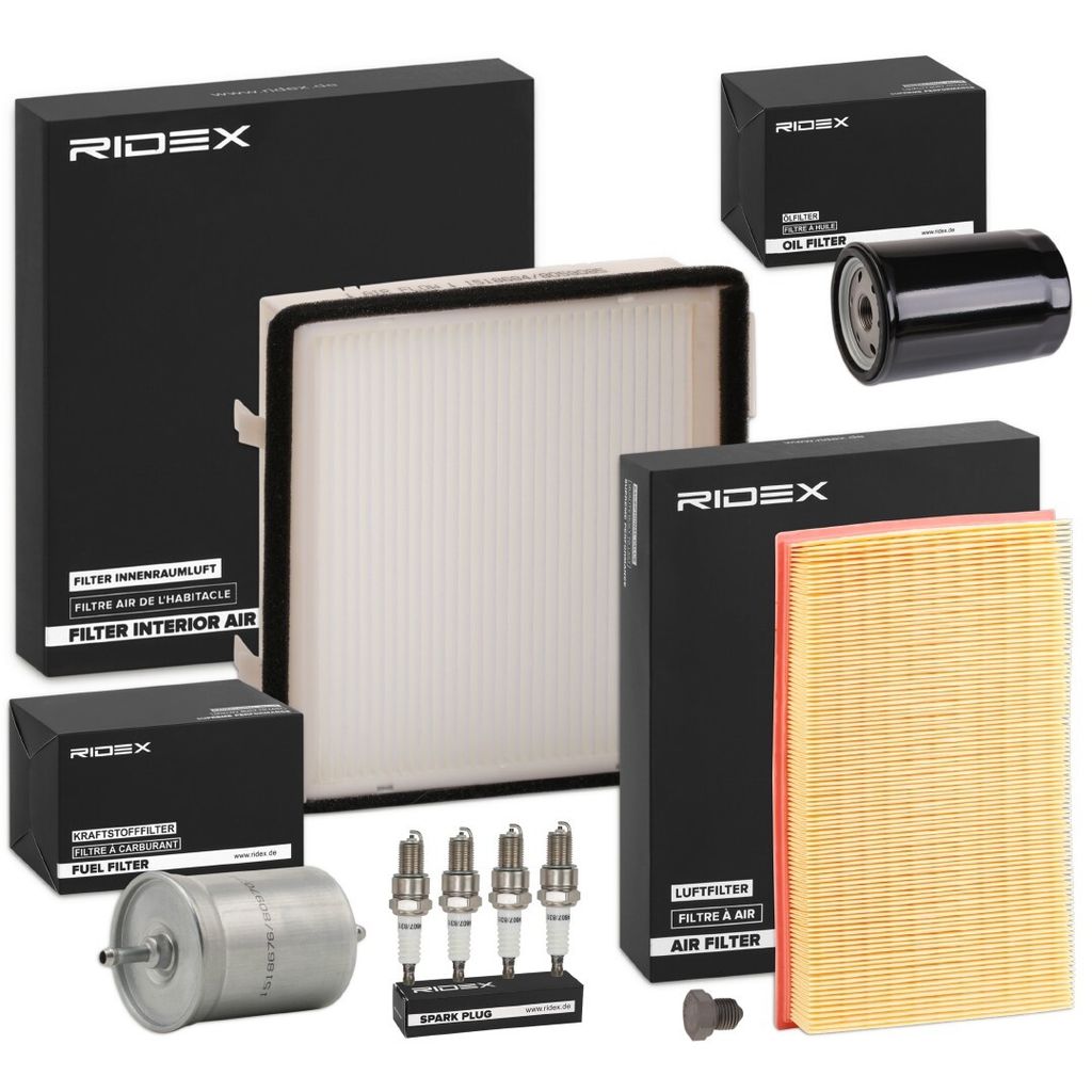 RIDEX Inspektionspaket Filterset für VW GOLF II (19E, 1G1) GOLF I Cabriolet (155) GOLF I (17) Jetta II (19E, 1G2, 165)