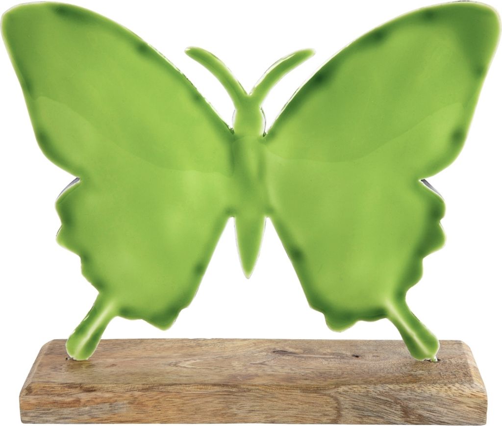 Metall-Schmetterling Dekoration BUTTERFLY 20 cm, grün