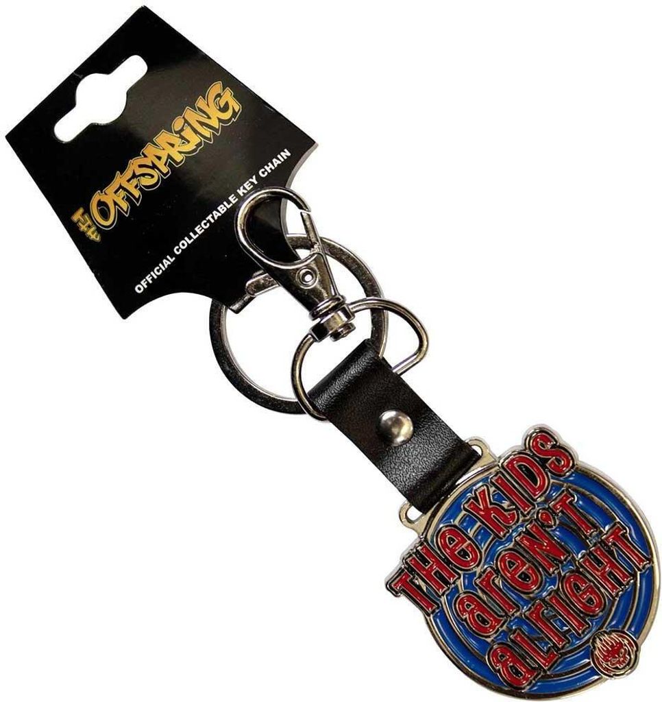The Offspring - "The Kids Aren ́t Alright" Lederriemen Schlüsselanhänger RO11235 (Einheitsgröße) (Rot/Blau)