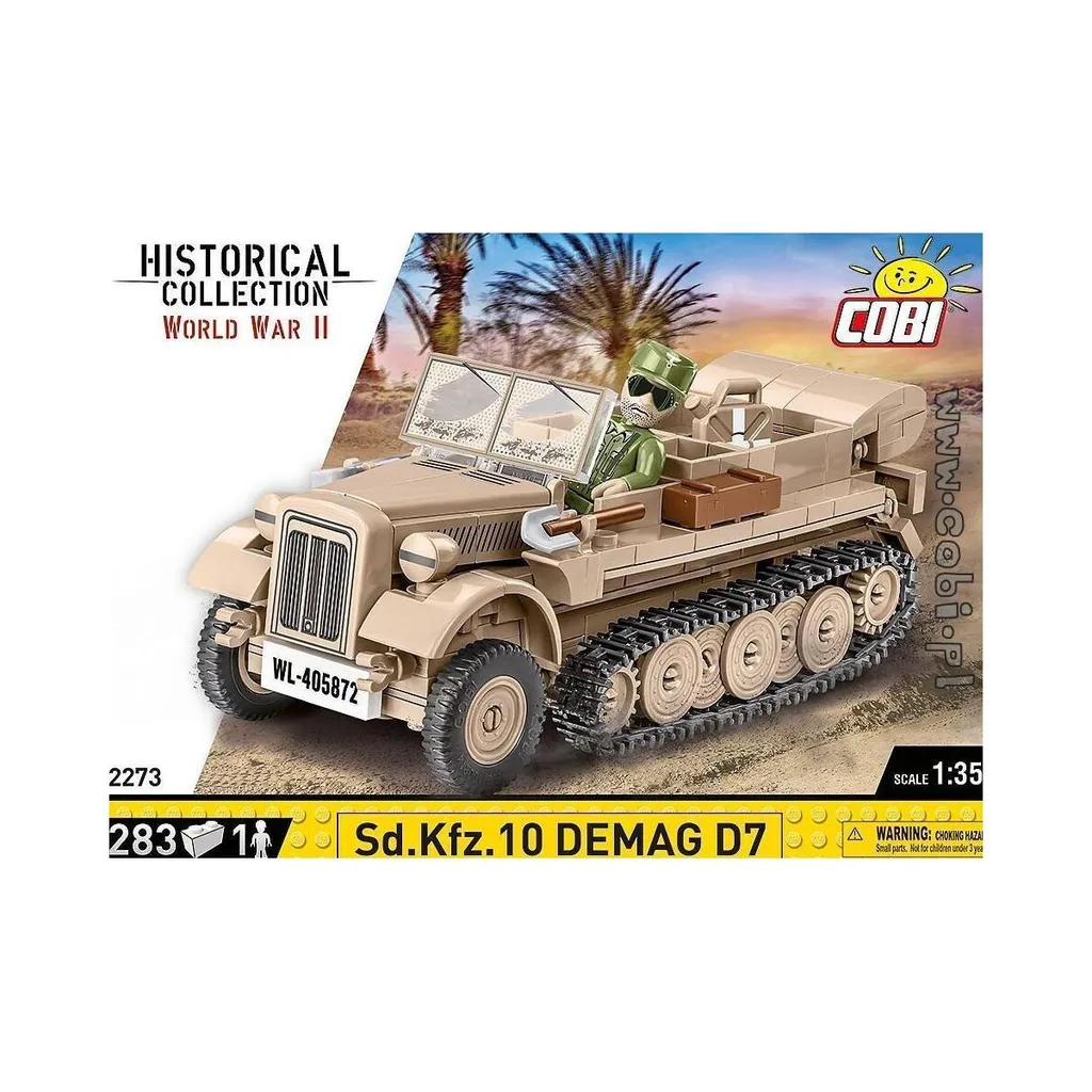 Sd.Kfz 10 Demag D7 avec Détails du Moteur et Chenilles Articulées