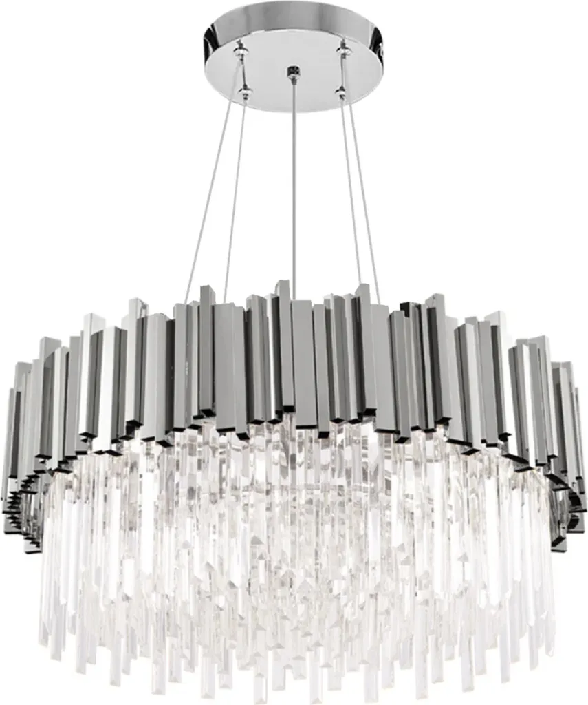 Lampe Toolight APP1480-1C Chrome : Suspension design moderne argentée