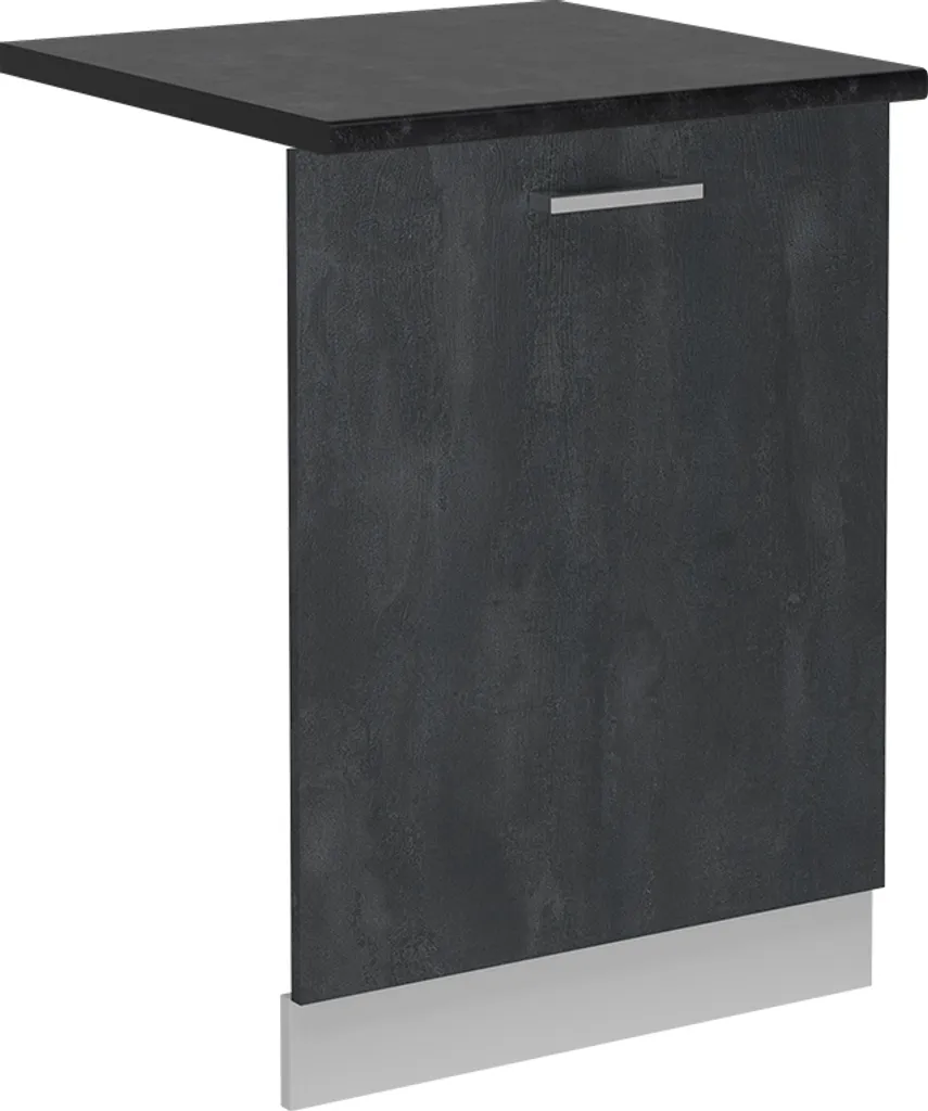 Façade Vicco R-Line 60cm : Cachez votre lave-vaisselle en Béton Noir