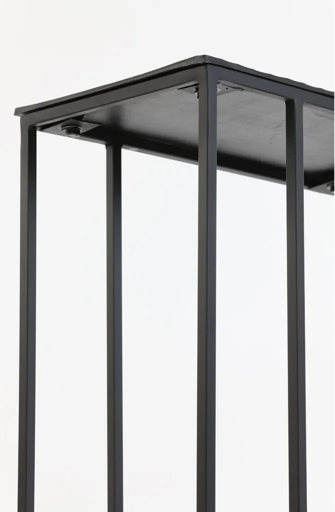 Petite table d'appoint métal noir mat Macy - Style industriel chic - 4