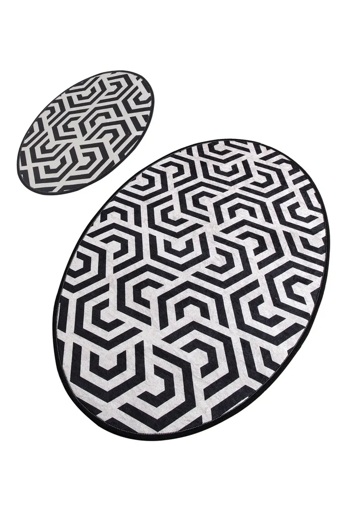Tapis de douche multicolore Line CHL1528 moelleux en micropolyamide - 2