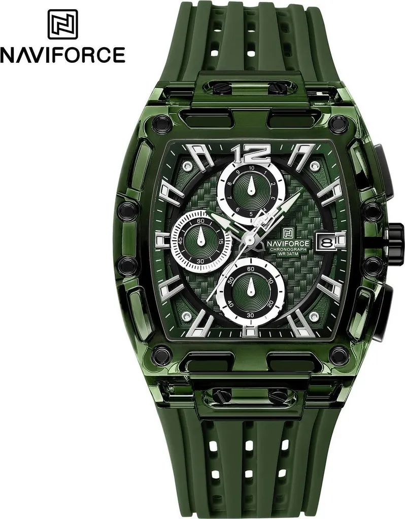 Montre NAVIFORCE SI-38618 Verte - Élégance et Précision Quartz Homme