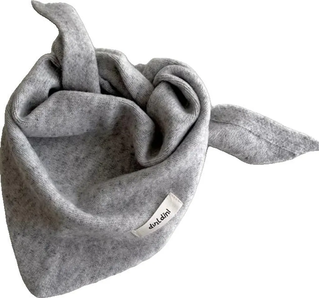 Scialle triangolare, morbido cotone, design unisex, CASHMERE-a, GRIGIO