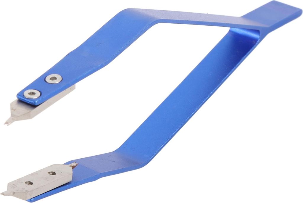 Beobachten Sie die V-förmige Standard-Metallpinzette mit Federsteg als Reparaturwerkzeug 7825 Blau