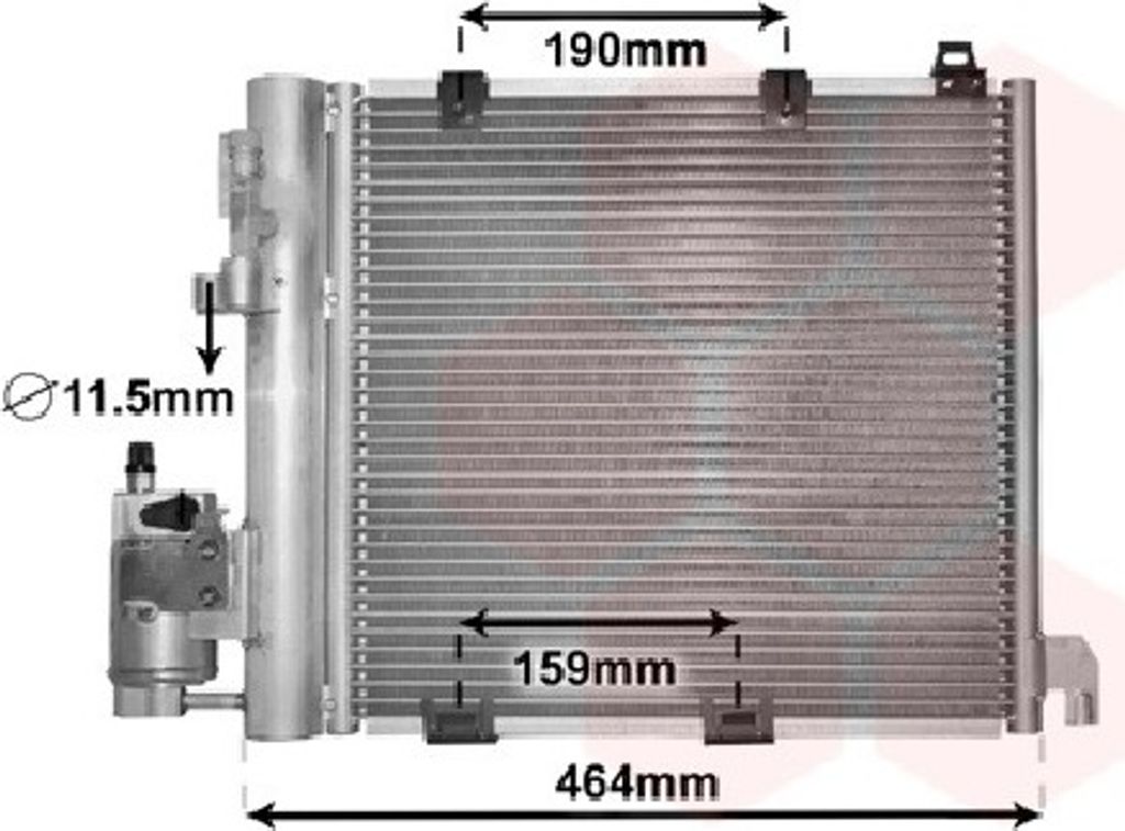 Van Wezel Klimakondensator ohne Trockner für Opel Astra G Zafira A 1,7 - 2,0 + DTI 16V OPC CDTI
