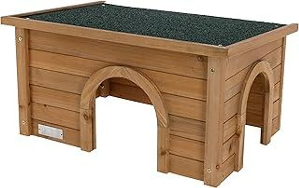 Kerbl Pet Casetta Roditori Esterno 59x39x30 cm | Legno e Bitume
