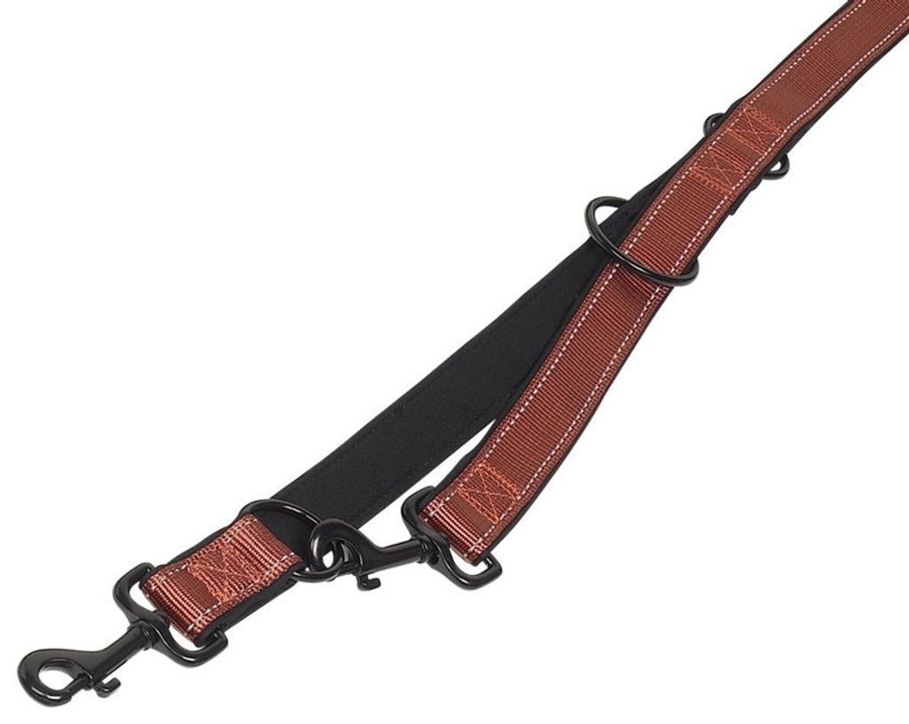 Nobby Führleine Classic Reflect Soft terracotta/schwarz
