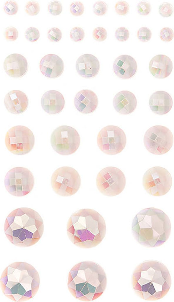 DPCRAFT - Selbstklebende Kristalle - Creme schillernd 40 Stk.