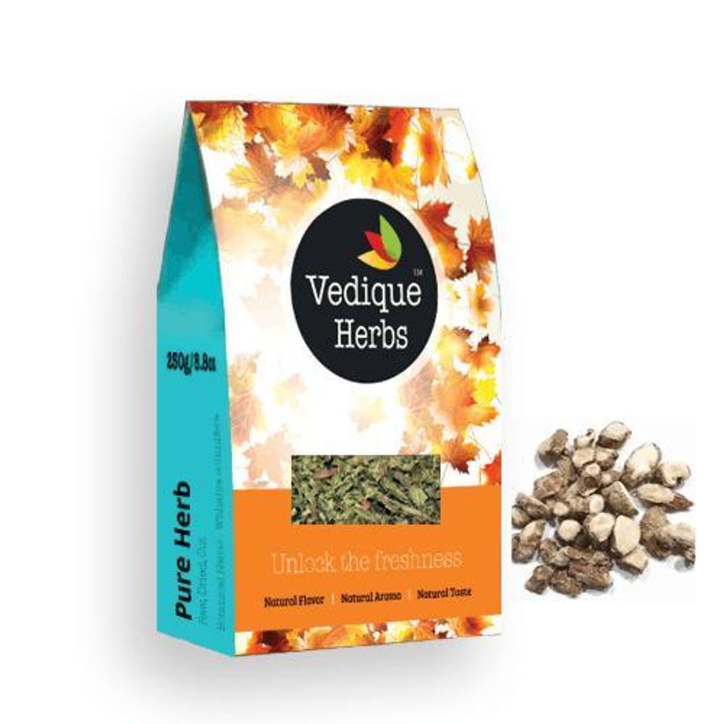 VEDIQUE HERBS Kachur Sugandhi (Curcuma zeodaria) - 250g (8,8oz) | Roh, Unbehandelt, Getrocknet | T-Schnitt |