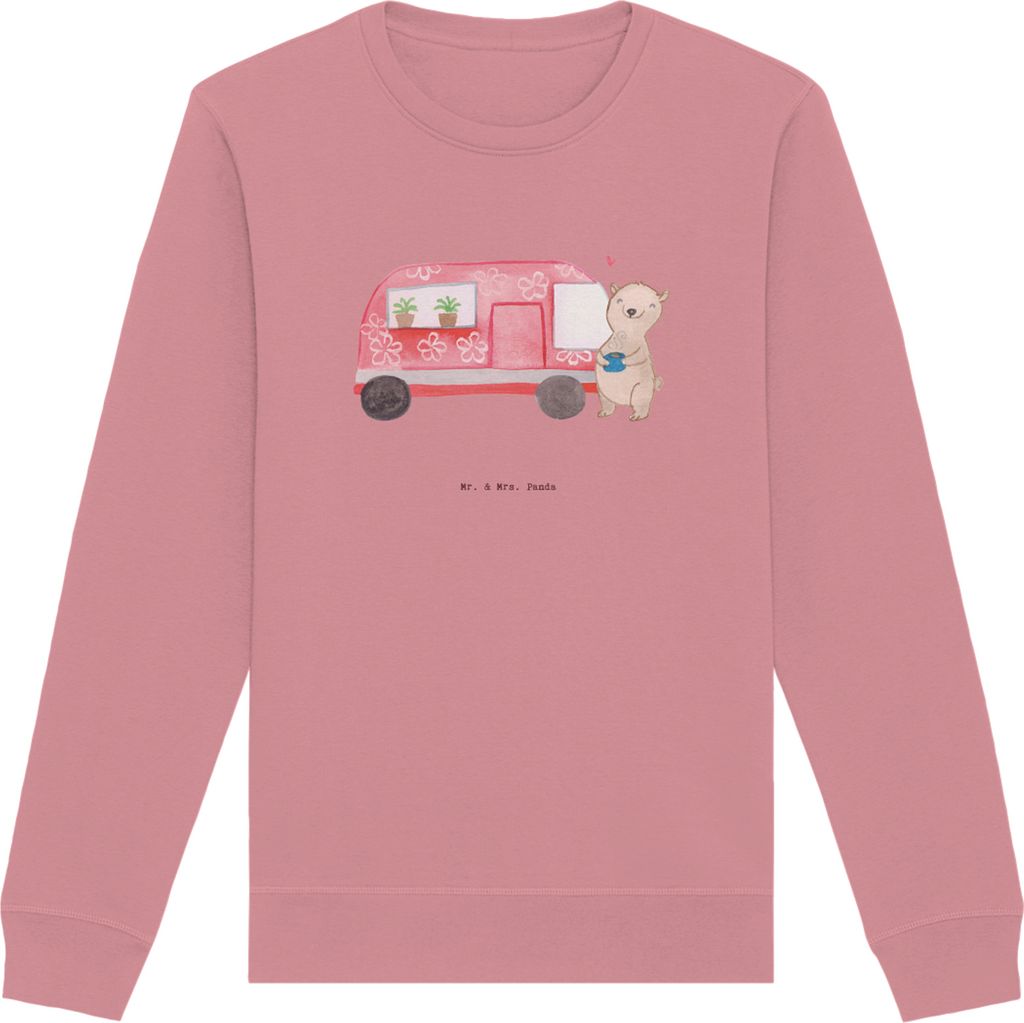 Mr. & Mrs. Panda Rundhals Pullover Bär Camper Größe M - Canyon Pink - Geschenk, Urlaub, Wohnmobil, Campingplatz, Sweater, Pulli, Nachhaltiger, S...