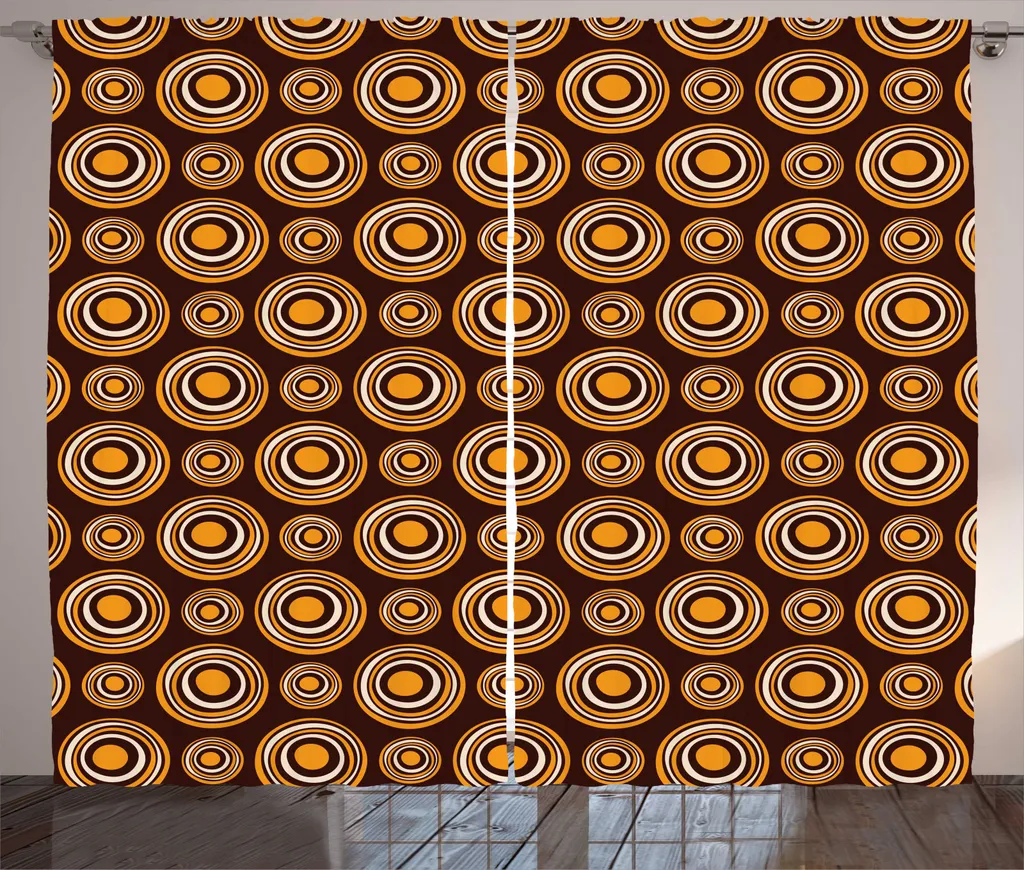 Rideaux de salon universels à motifs abstraits asymétriques 280x225cm