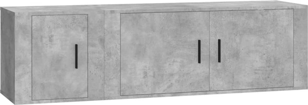 vidaXL 2-tlg. TV-Schrank-Set Betongrau Holzwerkstoff