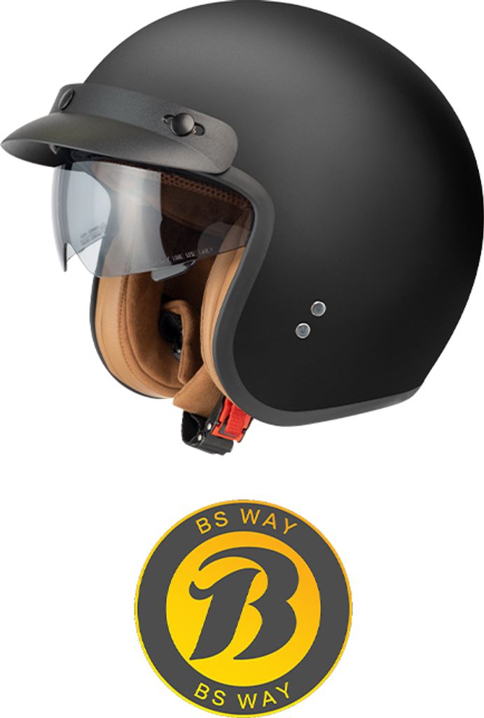 Vintage Motorrad-Helm (ECE-zertifiziert) – Halbschalen-Design Mit Visier, Für Cruiser, Chopper & Scooter