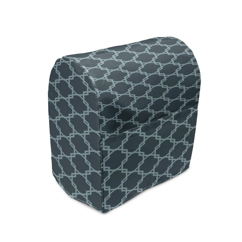 ABAKUHAUS Housse pour Mixeur Quatrefoil Bleu Ardoise 36 x 39 x 24 cm