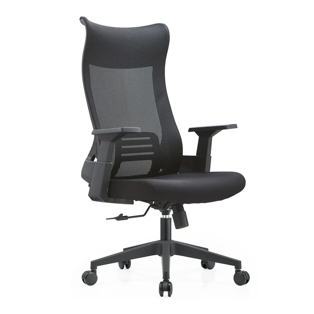 Fauteuil de bureau ergonomique LEOS noir réglable avec mécanisme Butterfly