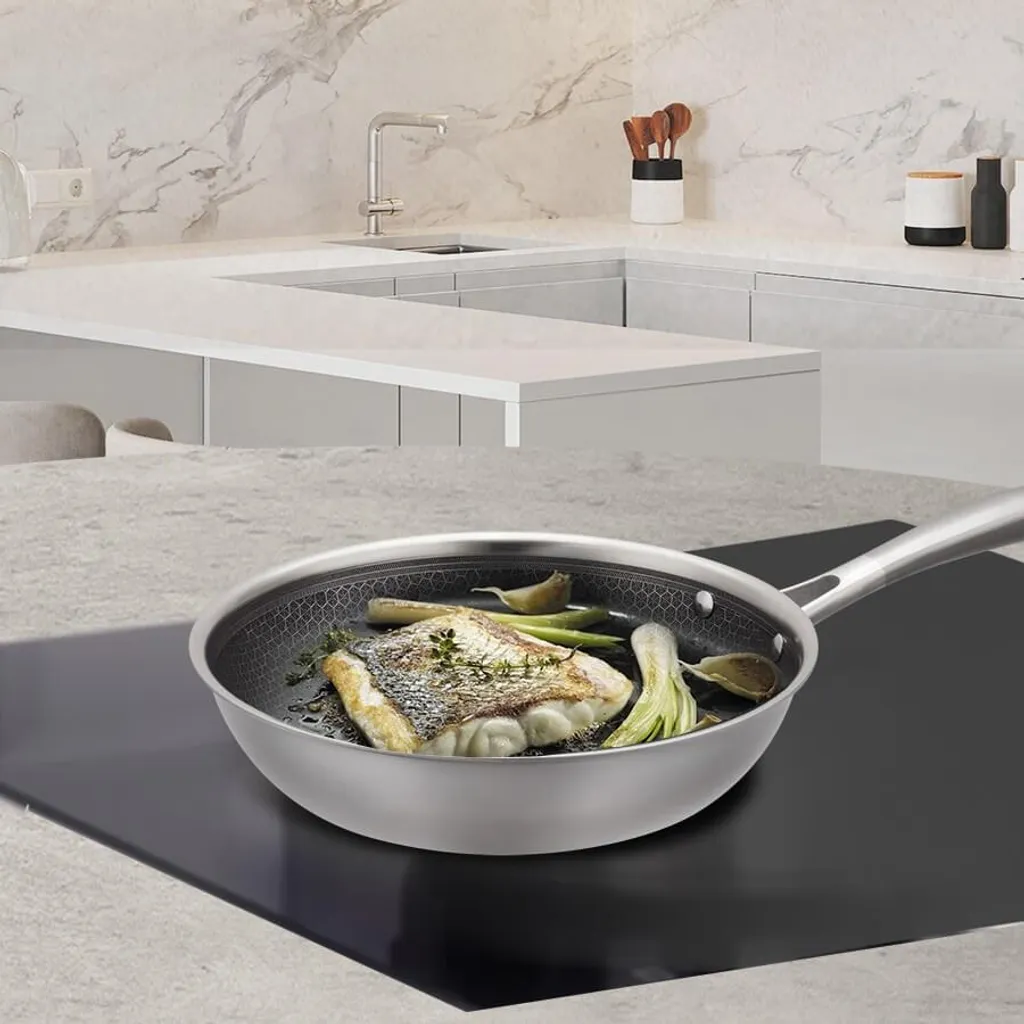 Padella Professionale Maestro MR-1224-28 cm | Acciaio 3-Ply Induzione - 4
