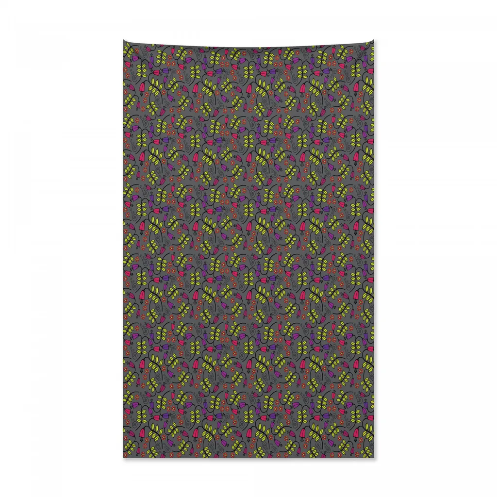 Abakuhaus Arazzo Lavabile Foglie e Fiori - Copriletto 140x230 cm