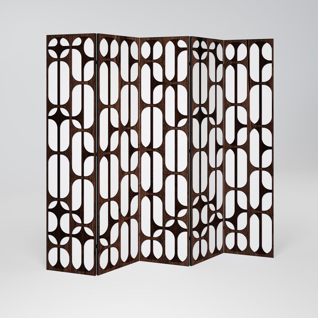 SpaceRebels Paravent Raumteiler - 5-teilig Raumtrenner, Druck 1-Seite - Raumtrenner - Trennwand Wohnung - Room Divider - Spanische Wand Deko Modern...