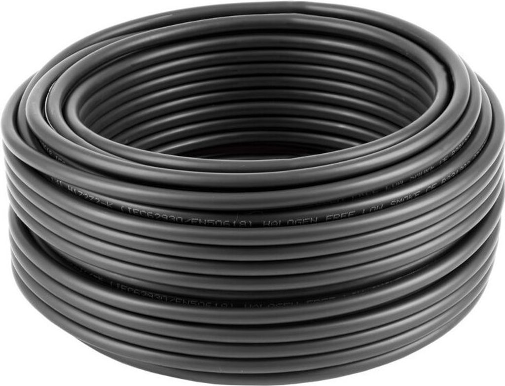 Meterware-Solarkabel 6mm², H1Z2Z2-K, CPR, schwarz, 50m
