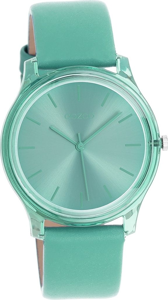 Oozoo Leder Damen Uhr Analog Quarzuhr Armband grün Timepieces D2UOC11139