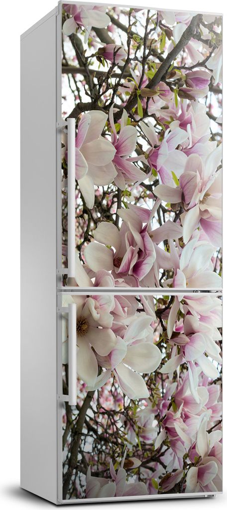 Tulup Kühlschrankdekoration - 70x190 cm - Aufkleber auf dem Kühlschrank - Magnolie