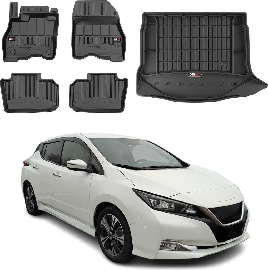 Kit Tappetini e Vasca Baule Nissan Leaf 2017-2022 | Gomma TPE Premium