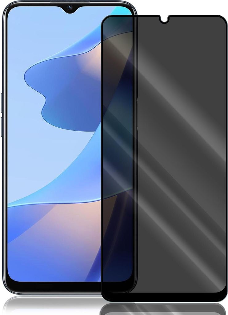 Anti Spy Panzer Folie für OPPO A16 Privacy Displayschutzfolie Sichtschutz Glasfolie Schutzglas