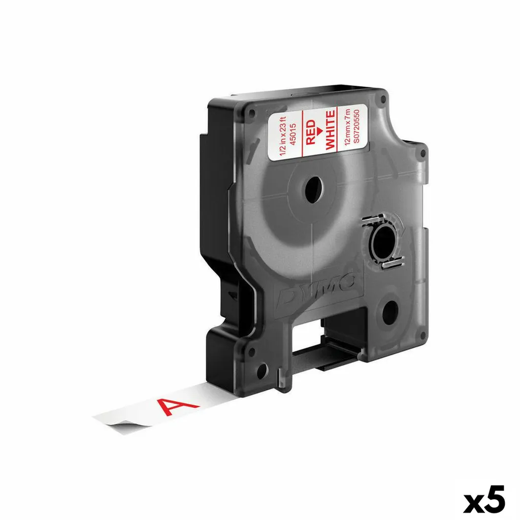 Cassette Étiqueteuse DYMO 12mm, Ruban D1 pour Organisation Bureau et Maison