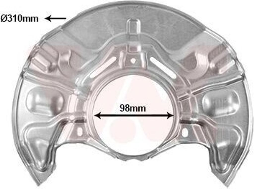 VAN WEZEL Spritzblech Bremsscheibe für TOYOTA AVENSIS Kombi (T25) Vorne Rechts 5398372 Ankerblech