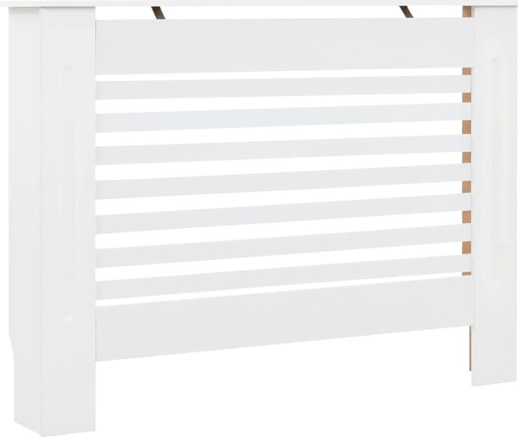 vidaXL Copriradiatore bianco 112×19×81,5 cm MDF Immagine del prodotto 