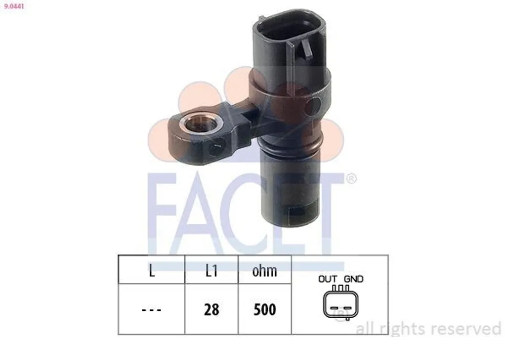 Capteur vitesse FACET 9.0441 pour réparer boîte automatique
