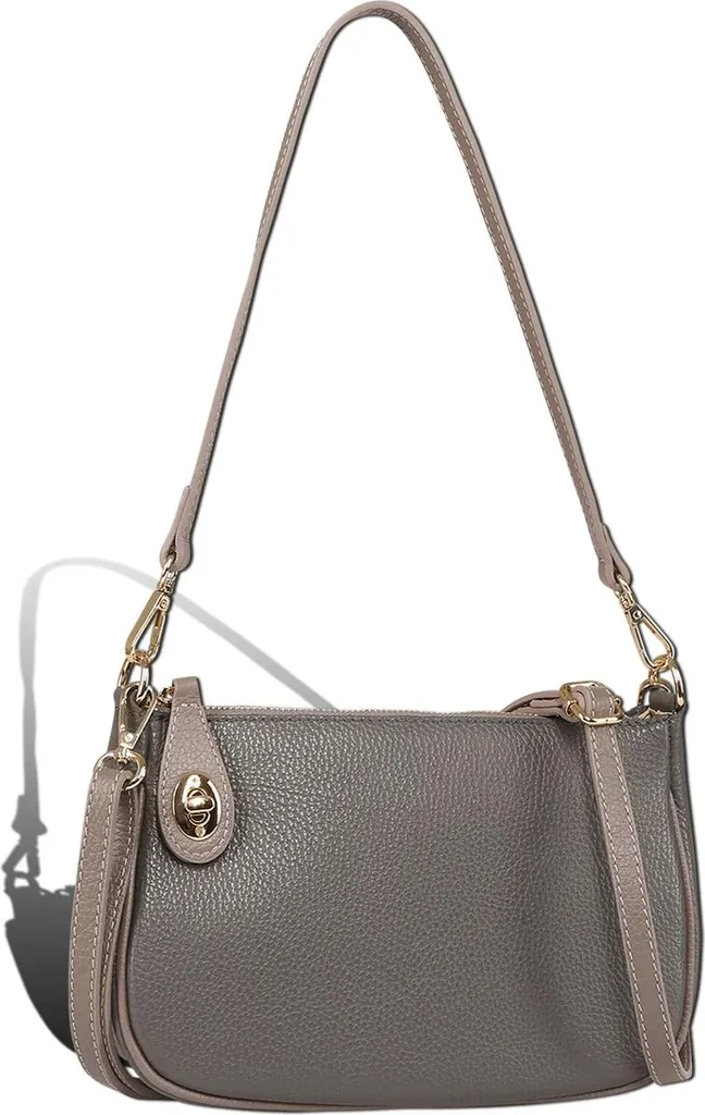 Toscanto borsa a tracolla da donna in pelle grigio D2OTT842SK5