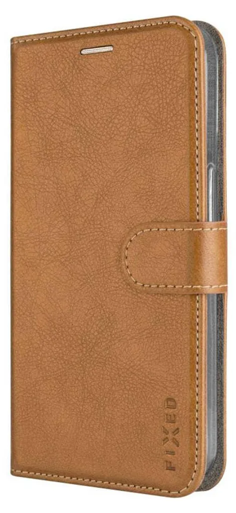 Étui Galaxy S25 Plus Fixed Opus Marron avec Porte-Carte et Fermeture