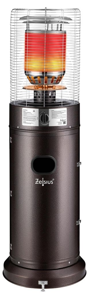Zelsius Gas Heizstrahler "Zermatt", 11 kW, Braun, Ø 46cm x Produktbild 