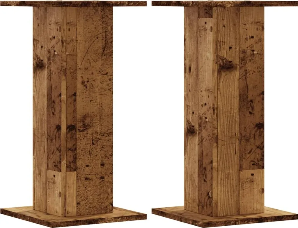 Stand per Casse vidaXL Legno Vecchio - Basta Vibrazioni! 2 pz